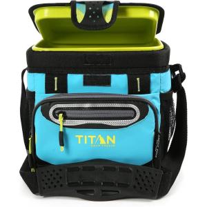 imageTitan by Arctic Zone Deep Freeze Cooler  Zipperless Hardbody Cooler  Deep Freeze Insulation HardBody Liner and SmartShelfBlue Lagoon