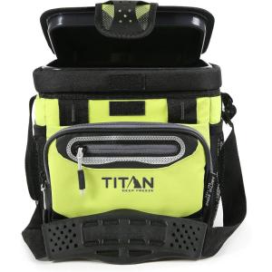 imageTitan by Arctic Zone Deep Freeze Cooler  Zipperless Hardbody Cooler  Deep Freeze Insulation HardBody Liner and SmartShelfCitrus