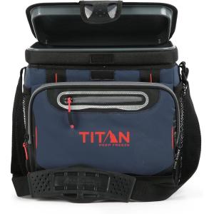 imageTitan by Arctic Zone Deep Freeze Cooler  Zipperless Hardbody Cooler  Deep Freeze Insulation HardBody Liner and SmartShelfNavy Blue