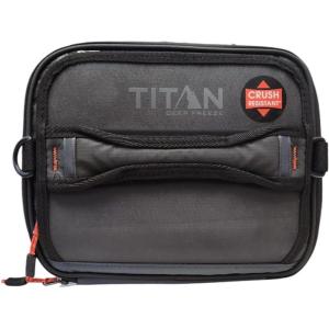 imageTitan Fridge Cold Crush Resistant Expandable Lunch Bag  With Reusable Gel Ice Packs Plus Food Container Set  Black