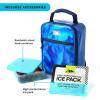 imageArctic Zone Chrome Lunch Box Combo with 210g Ice Pack and Sandwich Container Midnight