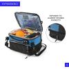 imageArctic Zone Titan Fridge Cold Crush Resistant Expandable Lunch Bag  With Reusable Gel Ice Packs Plus Food Container Set  Gray and Blue