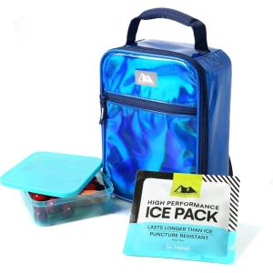 imageArctic Zone Chrome Lunch Box Combo with 210g Ice Pack and Sandwich Container Midnight