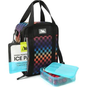 imageArctic Zone Urban Lunch Box Combo with 210g Ice Pack and Sandwich Container CheckeredBlack