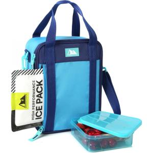imageArctic Zone Urban Lunch Box Combo with 210g Ice Pack and Sandwich Container CheckeredBlue