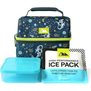 imageArctic Zone Kids Lunch Bucket Combo with 210g Ice Pack and Sandwich Container Space OdysseyBlue