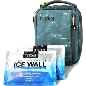 imageTitan Fridge Cold Upright Lunch Box With 2 250g Ice Walls Black IceGreen