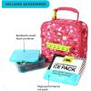 image:imageArctic Zone Popit Kids Lunch Box Combo with Sensory Pop Handle 210g Ice Pack and Sandwich Container Dino Skeleton DyePink