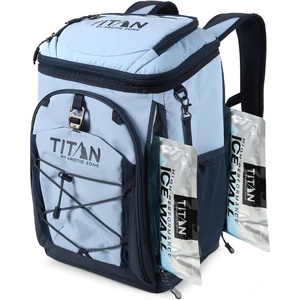 image:imageTitan Deep Freeze Ice Wall Backpack Cooler 30 Can Cooler Bag with Ice PacksDark Arctic Blue
