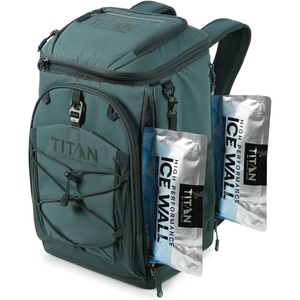 image:imageTitan Deep Freeze Ice Wall Backpack Cooler 30 Can Cooler Bag with Ice PacksDeep Forest Green